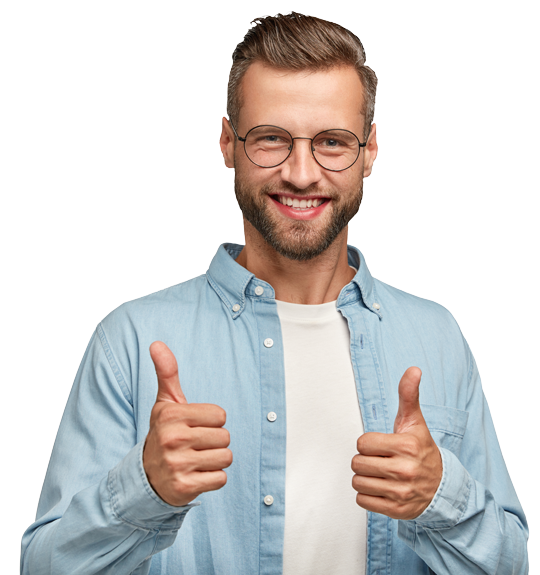 Handsome Young Caucasian Bearded Man Does Okay Sym L73CSN8 E1650383958150